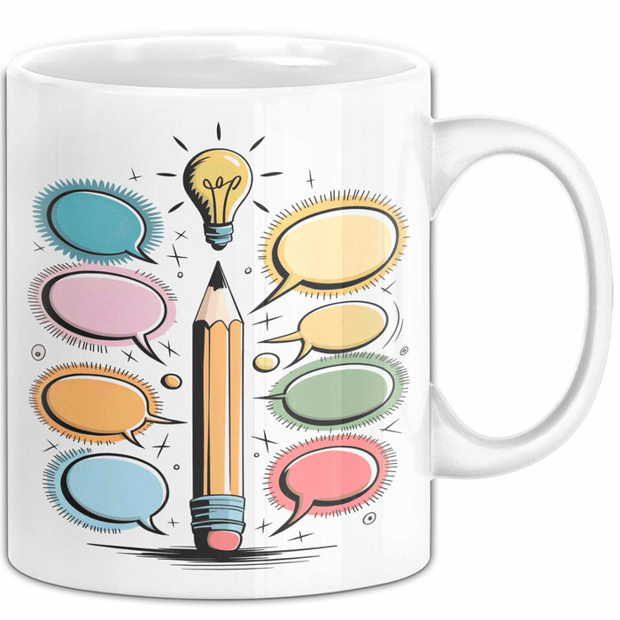 Werbetexter Tasse Geschenk Lustige Geschenkidee Spruch Für Wort Zauberer Weiß Trendation