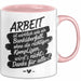 Büro Arbeit Kollege Tasse Geschenk Lustige Geschenkidee Spruch Arbeit Ist Wirklich Wie Ein Banküberfall Rosa Trendation