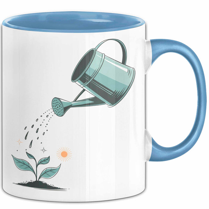 Gärtner Tasse Geschenkidee für Gartenliebhaber Blau Trendation