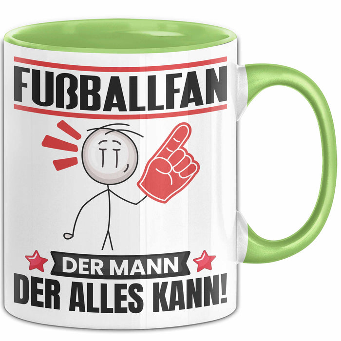 Fußballfan Tasse Geschenk für Fußballfan Der Mann Der Alles Kann Geschenkidee zum Geburtstag Grün Trendation