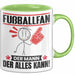 Fußballfan Tasse Geschenk für Fußballfan Der Mann Der Alles Kann Geschenkidee zum Geburtstag Grün Trendation