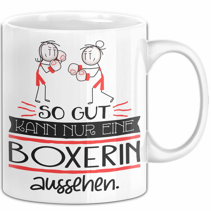 Boxerin Geschenk Tasse So Gut Kann Nur Eine Boxerin Aussehen Geschenkidee Geburtstag Weihnachten Lustig Weiß Trendation