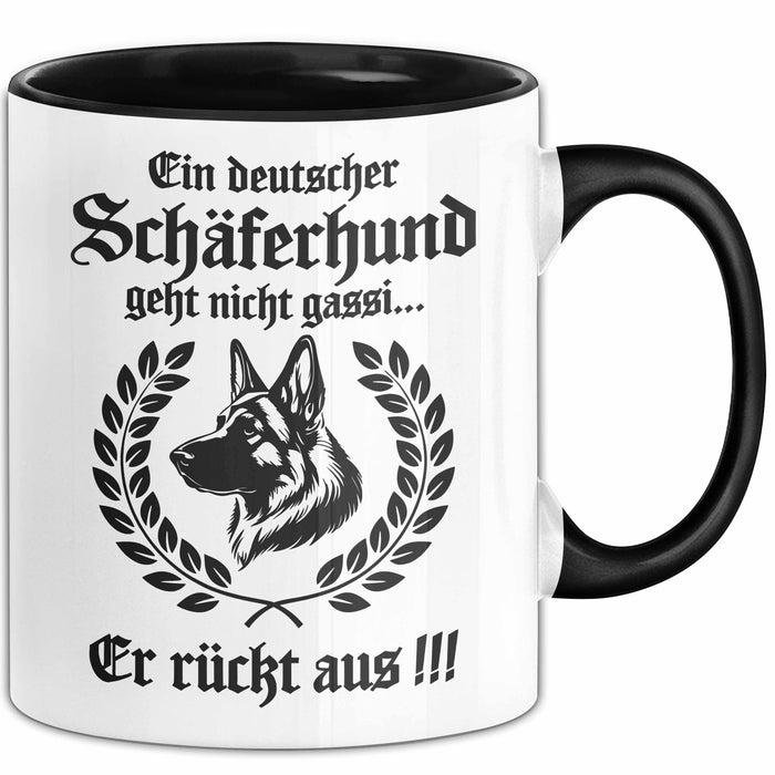 Deutscher Schäferhund Tasse Geschenk Lustige Geschenkidee Geht NichT Gassi Schwarz Trendation