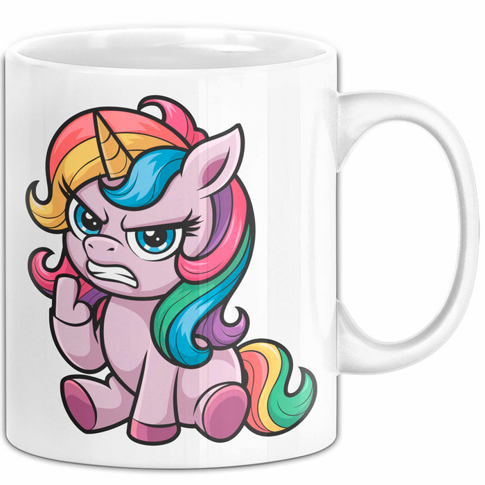 Sarkastisches Einhorn Tasse Geschenk Lustige Geschenkidee Weiß Trendation