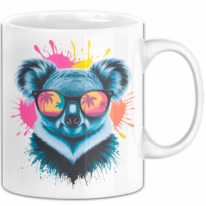 Koala Tier Sonnenbrille Tasse Geschenk Lustige Geschenkidee Spruch Weiß Trendation