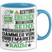 SammlervonBriefmarken Geschenk Tasse Lustiger Spruch Erheben Sie Sich Der SammlervonBriefmarken Betritt den Raum Blau Trendation