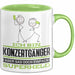 Konzertgänger Geschenk Tasse Ich Bin Konzertgänger Aber Sag Doch Einfach Superheld Lustige Geschenkdiee für Konzertgänger Kaffee-Becher Grün Trendation