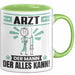 Arzt Tasse Geschenk für Arzt Der Mann Der Alles Kann Geschenkidee zum Geburtstag Grün Trendation