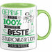 Beste Studiomusikerin Der Welt Tasse Geschenk für Eine Studiomusikerin Geprüft Und Sicher Geschenkidee Geburtstag Weihnachten Grün Trendation