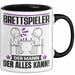 Brettspieler Tasse Geschenk für Brettspieler Der Mann Der Alles Kann Geschenkidee zum Geburtstag Schwarz Trendation