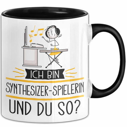 Synthesizer-Spielerin Tasse Geschenk Ich Bin Synthesizer-Spielerin Und Du So Geschenkidee Lustiger Spruch Becher Trendation