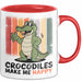 Krokodil Tier Tasse Geschenk Lustige Geschenkidee Spruch Krokodile Machen Mich Glücklich Rot Trendation