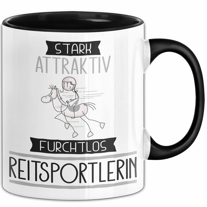 Reitsportlerin Tasse Geschenk Becher Stark Attraktiv Furchtlos Reitsportlerin Lustige Geschenkidee Trendation