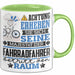 Fahrradfahrer Geschenk Tasse Lustiger Spruch Erheben Sie Sich Der Fahrradfahrer Betritt den Raum Grün Trendation