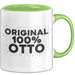 Otto Tasse Original 100% Otto Geschenk Grün Trendation