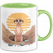 Erdmännchen Tier Tasse Geschenk Lustige Geschenkidee Spruch Grün Trendation