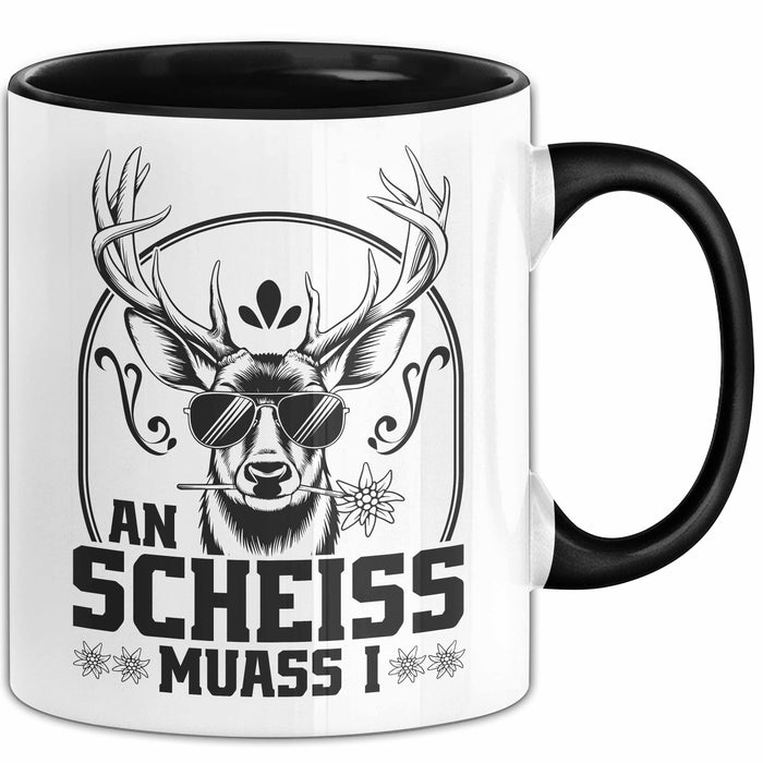 An Scheiss Muass I München Geschenkidee Spruch Hirsch Tasse Kaffee-Becher Trendation