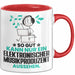 ElektronischerMusikproduzent Geschenk Tasse So Gut Kann Nur Ein ElektronischerMusikproduzent Aussehen Geschenkidee Kaffee-Becher Rot Trendation