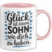 Sohn Tasse Geschenk Glueck Ist Einen Sohn Wie Dich Geschenkidee Mama Papa Rosa Trendation