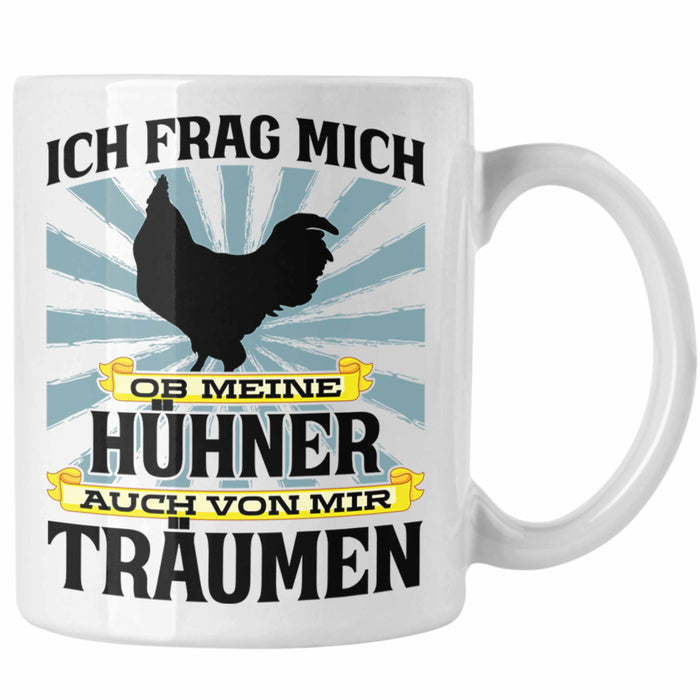 Trendation - Landwirt Spruch Geschenk Tasse Landwirtschaft Geschenke für Männer Traktor Spruch Kaffeetasse Hühner-Flüsterer Bauer Weiß Trendation