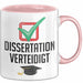 Doktorarbeit Geschafft Tasse Geschenk Dissertation Verteidigt Geschenkidee Master Doktor Kaffee-Becher Rosa Trendation