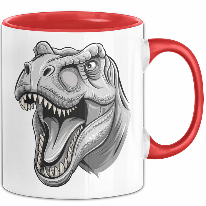 Dinosaurier Tier Tasse Geschenk Lustige Geschenkidee Spruch Rot Trendation
