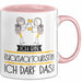 Geschenk für Rucksacktouristin Tasse Lustige Geschenkidee Geburtstag Ich Bin Rucksacktouristin Ich Darf Das Rosa Trendation