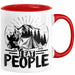 Camping Tasse Geschenk I Eat People Bär Kaffee-Becher Geschenkidee Camper Outdoor Rot Trendation