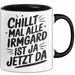Irmgard Tasse Geschenk Chillt Mal Alle Irmgard Ist Ja Jetzt Da Geschenkidee Becher mit Name Schwarz Trendation