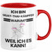 Muay-Thai-Kämpfer Geschenk Tasse Lustiger Spruch Ich Bin Muay-Thai-Kämpfer Warum Weil Ich Es Kann Geschenkidee Bester Muay-Thai-Kämpfer Geburtstag Kaffee-Becher Rot Trendation