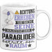 Paraglider Geschenk Tasse Lustiger Spruch Erheben Sie Sich Der Paraglider Betritt den Raum Weiß Trendation