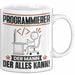 Programmierer Tasse Geschenk für Programmierer Der Mann Der Alles Kann Geschenkidee zum Geburtstag Weiß Trendation
