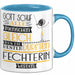 Fechterin Geschenk Becher Tasse Gott Schuf Alle Menschen Gleich Nur Die Besten Durfeten Fechterin Werden Geschenkidee Lustig Blau Trendation