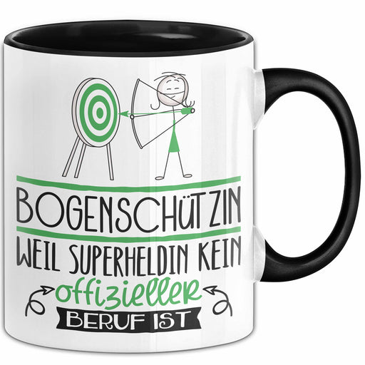 Bogenschützin Geschenk Tasse Lustiger Spruch Bogenschützin Weil Superheldin Kein Offizieller Beruf Ist Geschenkidee Trendation