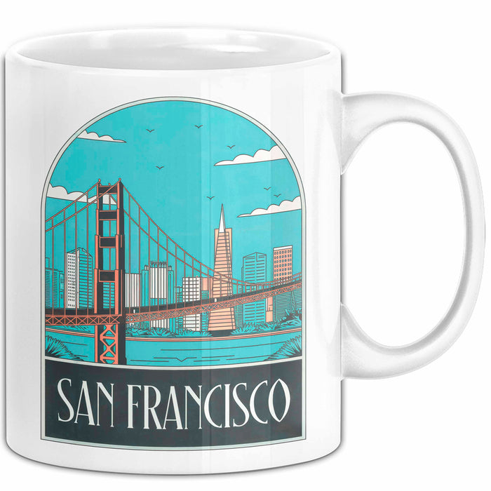 Francisco Kalifornien USA Tasse Geschenk Lustige Geschenkidee Spruch Weiß Trendation
