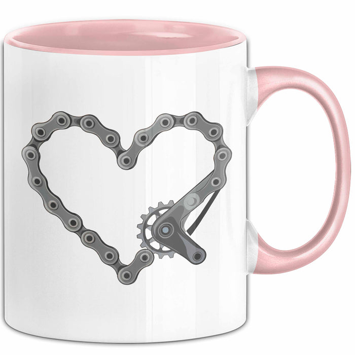 Radfahrer Tasse Geschenkidee für Fahrradfahrer Rosa Trendation