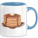 Pfannkuchen Süchtiger Tasse Geschenkidee für Morgen Stapel Blau Trendation