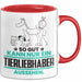 Tierliebhaber Geschenk Tasse So Gut Kann Nur Ein Tierliebhaber Aussehen Geschenkidee Kaffee-Becher Rot Trendation