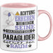 Paraglider Geschenk Tasse Lustiger Spruch Erheben Sie Sich Der Paraglider Betritt den Raum Rosa Trendation