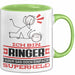 Ringer Geschenk Tasse Ich Bin Ringer Aber Sag Doch Einfach Superheld Lustige Geschenkdiee für Ringer Kaffee-Becher Grün Trendation
