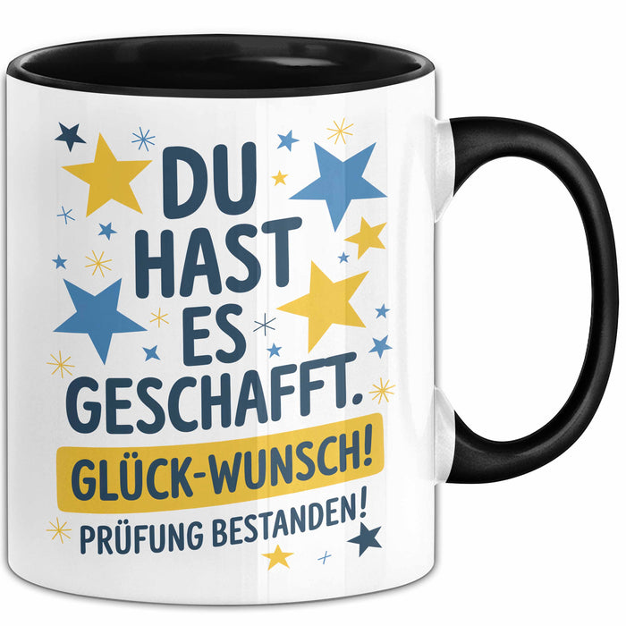 Schüler Abschluss Tasse Geschenk Lustige Geschenkidee Spruch Du Hast Es Geschafft Trendation