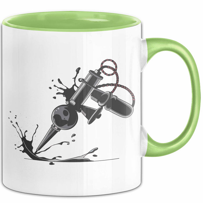 Tätowierer Tasse Geschenkidee Tattoo Meister Lustiger Spruch Geschenkidee Lustig Grün Trendation