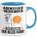 Abenteurreisender Tasse Geschenk für Abenteurreisender Der Mann Der Alles Kann Geschenkidee zum Geburtstag Blau Trendation