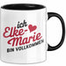 Elke-Marie Tasse Geschenk Ich Bin Vollkommen Elke-Marie Geschenkidee Geburtstag Schwarz Trendation