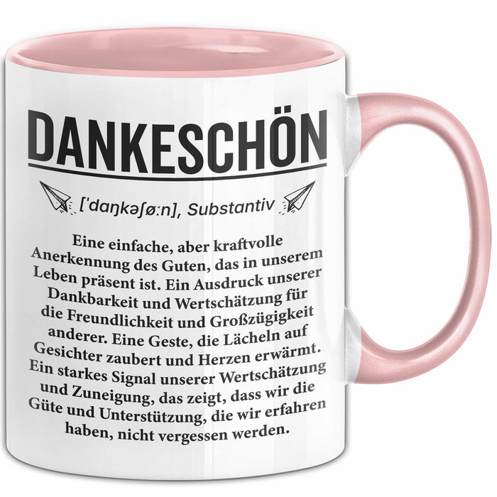 Lehrer Wertschätzung Danke Tasse Geschenk Lustige Geschenkidee Spruch Dankeschön Rosa Trendation