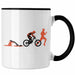 Triathlon Swim Bike Run Triathlet Tasse Geschenk Schwimmen Fahrrad Rennen Schwarz Trendation