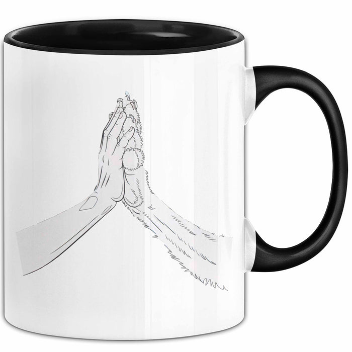 Hund Tierliebhaber Tasse Geschenk Lustige Geschenkidee Spruch Schwarz Trendation