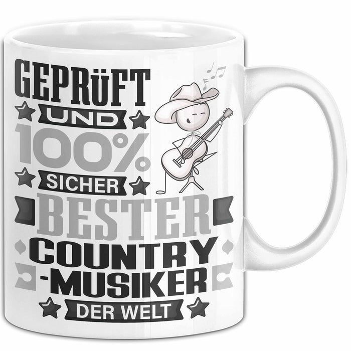 Country-Musiker Geschenk Lustiger Spruch für Country-Musiker Geschenkidee Bester Country-Musiker Der Welt Weiß Trendation
