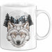 Wolf Tasse Geschenk Realistisch Berglandschaft Vollmond Geschenkidee Weiß Trendation