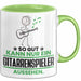 Gitarrenspieler Geschenk Tasse So Gut Kann Nur Ein Gitarrenspieler Aussehen Geschenkidee Kaffee-Becher Grün Trendation